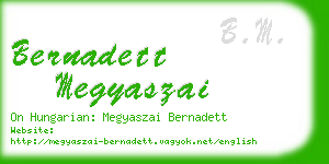 bernadett megyaszai business card